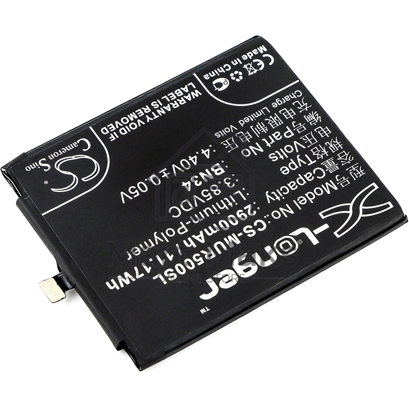Аккумулятор CameronSinoCS-MUR500SL BN34 для Xiaomi Redmi 5A3.85V / 2900mAh / 11.17Wh