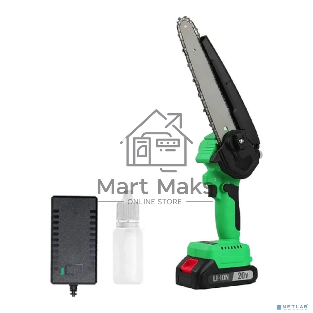 Пила цепная аккумуляторная бесщеточная Zitrek GreenSaw 20V [082-1858] 20В, 4,0А·ч Li-ion аккум. 1шт, ЗУ
