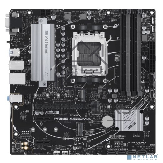 Материнская плата ASUS PRIME A620M-A-CSM, AM5, AMD A620, 2xDDR5, 4xSATA, 2xM.2, 1xPCI-E 4.0 x16, 1xHDMI, 1xDP, 1xVGA, 1x 1Gb LAN, 2xUSB-A 3.2 Gen 1, 4xUSB-A 2.0, 3x3.5 мм, 7.1, Micro-ATX