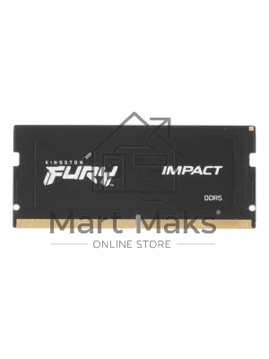 Оперативная память Kingston Fury Impact, DDR5, 16GB (1x16GB), 4800MHz, CL38, SO-DIMM