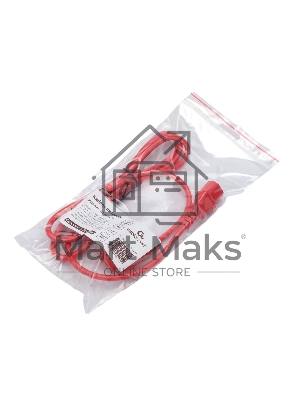 Кабель питания Cablexpert Россия PC-186-VDE-R-1.8M, Schuko-C13, 3x0.75мм2, 10A, с заземлением, медь, 1.8м, красный, пакет