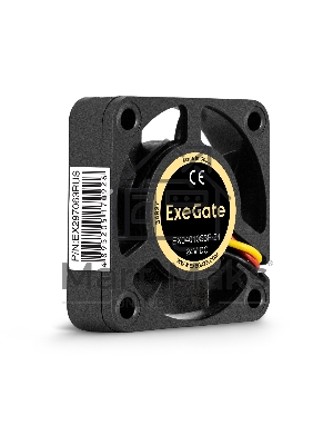 Вентилятор для корпуса ExeGate EX04010S3P-24 черный, 40 мм, 7500 об/мин, 37.5 дБ, 3 pin