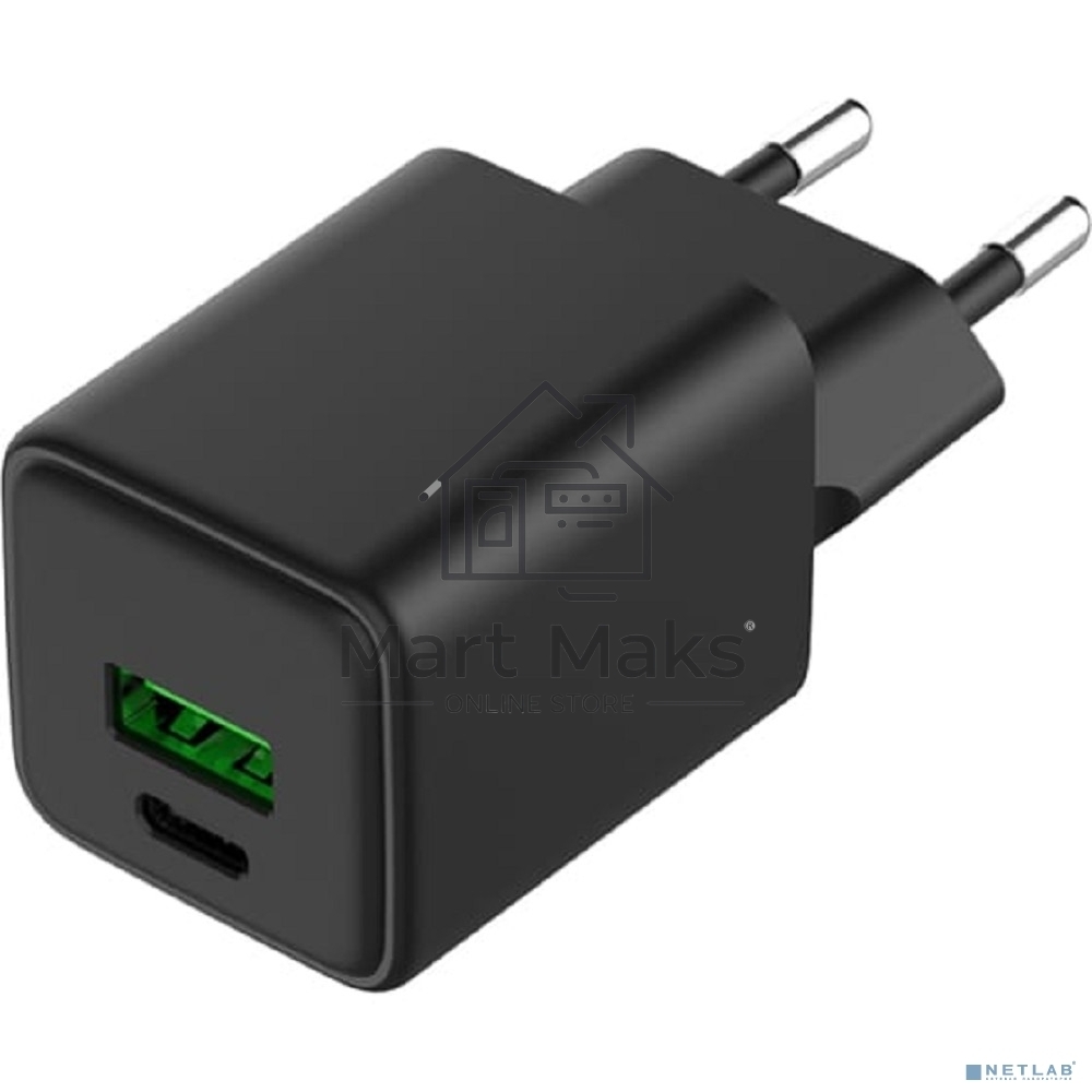 Сетевое зарядное устройство с двумя портами USB-A и Type-C, 30Вт GaN Rexant
