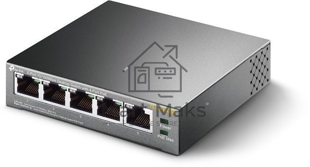 Коммутатор TP-Link SMB TL-SF1005P 5-портовый 10/100 Мбит/с настольный коммутатор с 4 портами PoE 