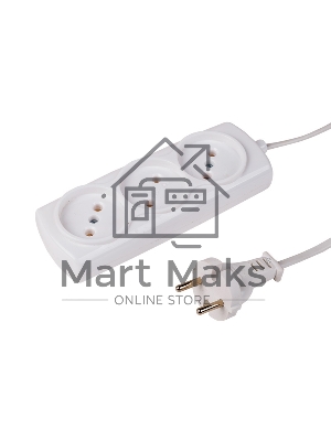 Удлинитель PROconnect STANDARD 3 гнезда, 5 м, 2х0.75 мм², б/з, белый
