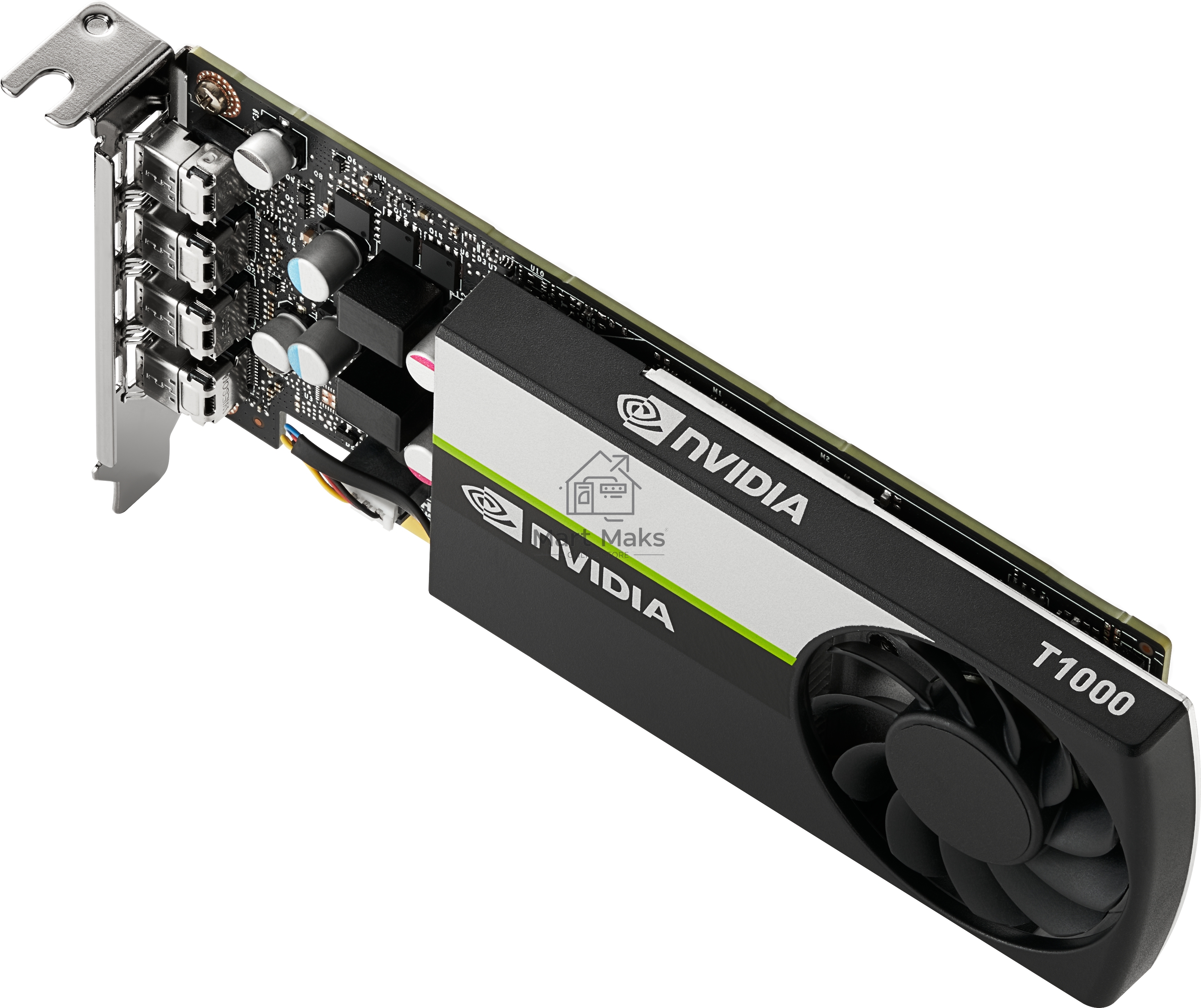 Видеокарта PNY GPU NVIDIA VCNT1000-8GB-SB PCI-Express 3.0 x16, LP8 GB GDDR6 128-bit, 4x Mini DP 1.4, 1x LP bracket.