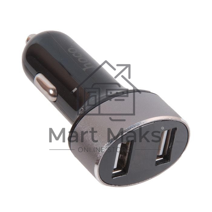 Авто ЗУ + LED дисплей/HOCO HC-76605 Z26/2 USB/Выход: 10.5W/черный
