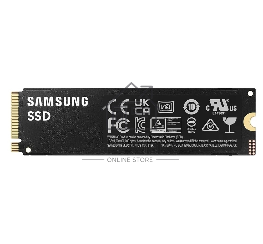 Накопитель SSD Samsung 990 PRO, 1000GB, PCIe 4.0 x4, M.2 2280, NVMe, R/W 7450/6900, с радиатором