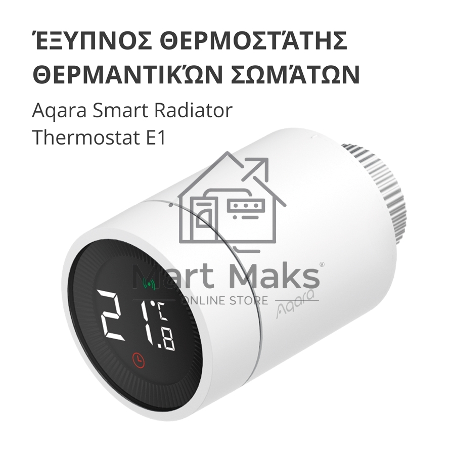 Термоголовка Aqara Smart Radiator Thermostat E1 (SRTS-A01) для радиат. резьбовой