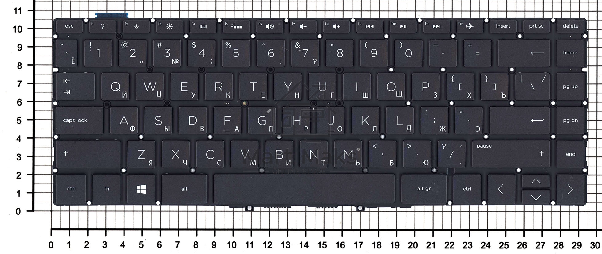 Клавиатура для ноутбука HP Spectre Folio 13-AK черная с подсветкой