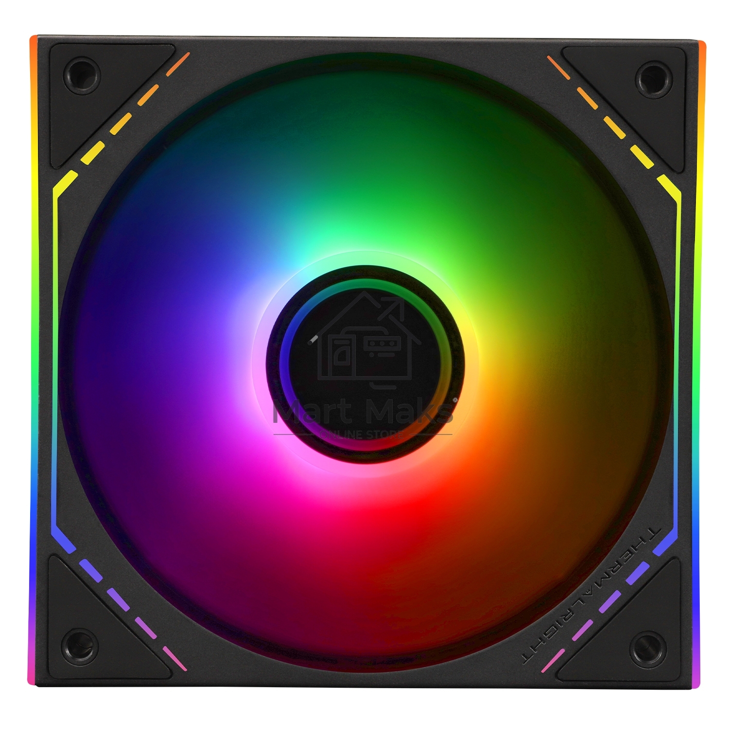 Кулер для корпуса Thermalright TL-M12-S (120x124x25mm, 4-pin PWM, ARGB, 47.6CFM, 23.2dBA, 1500RPM, Black)