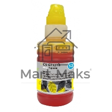 Чернила Cactus CS-GT52YB желтый100мл для DeskJet GT 5810/5820/5812/5822