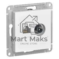 Механизм розетки 2-м AtlasDesign комп. RJ45 кат.5E+TV белый SchE ATN000189