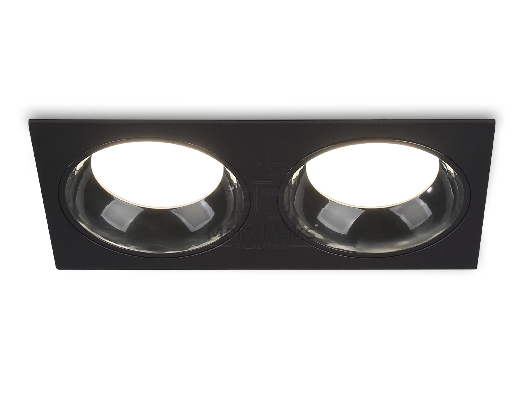 Светильник Ambrella light TN52344/2 SBK/GBK черный песок/черный глянец GX53 max 12W 220*115*25