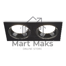 Светильник Ambrella light TN52344/2 SBK/GBK черный песок/черный глянец GX53 max 12W 220*115*25