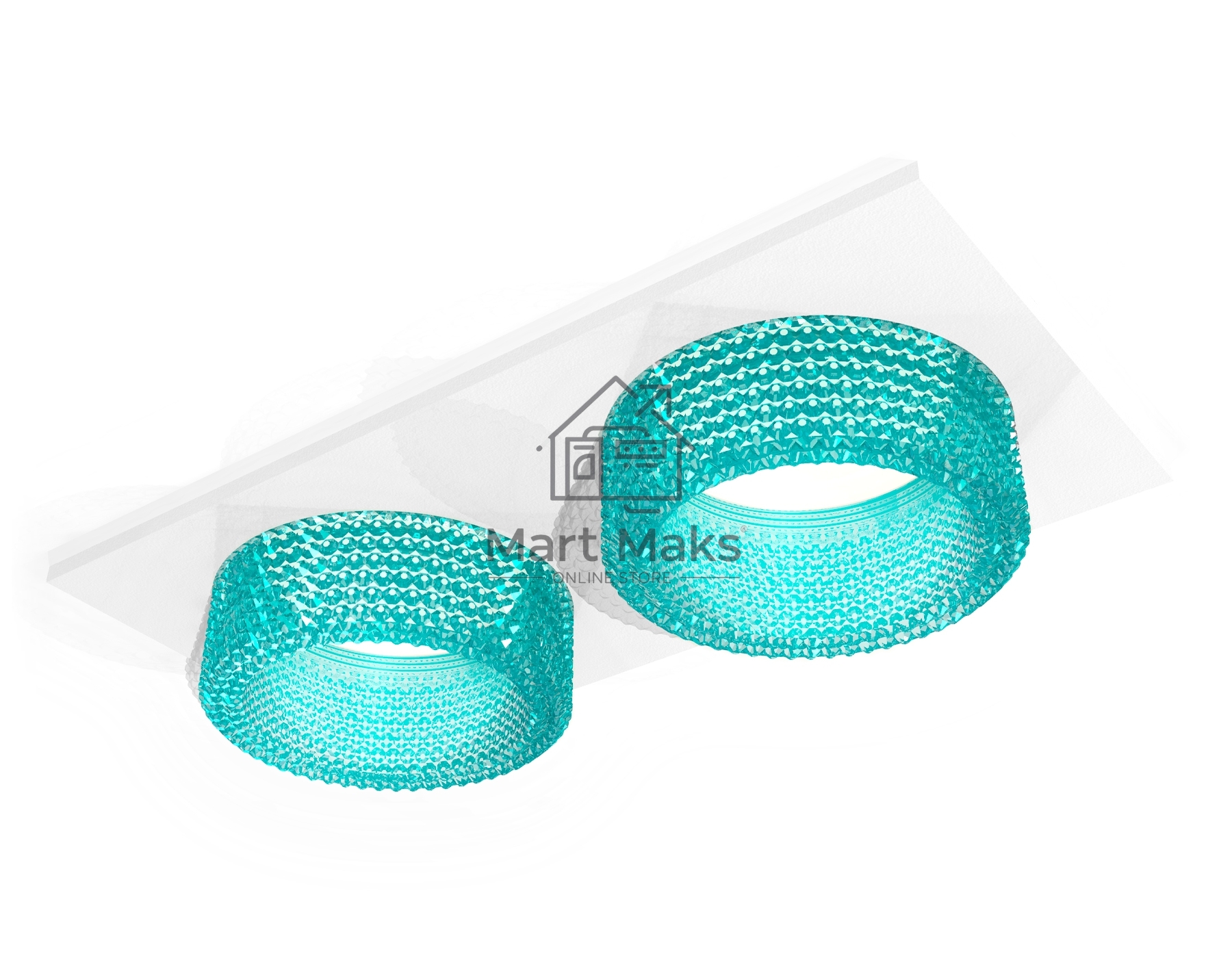 Комплект встраиваемого светильника Ambrella light XC6525043 SWH/BL белый песок/голубой MR16 GU5.3 (C6525, N6153)