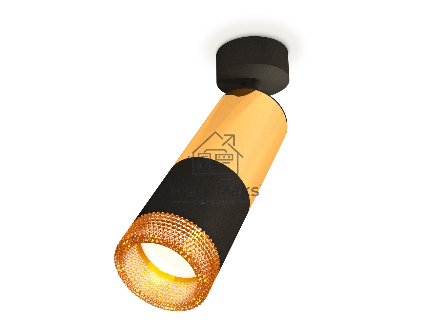 Комплект поворотного светильника Ambrella light XM6302011 SBK/PYG/CF черный песок/золото желтое полированное/кофе MR16 GU5.3