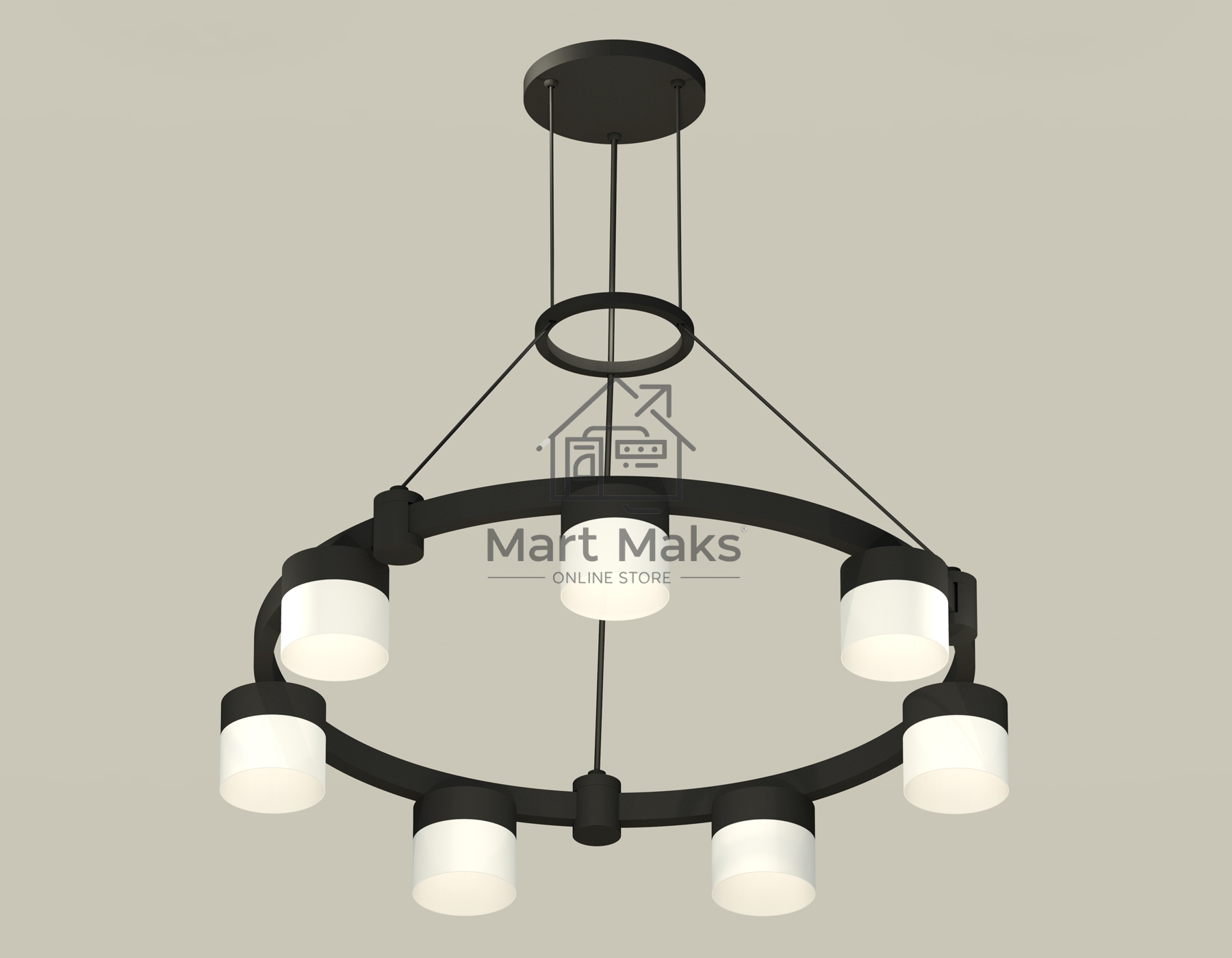 Светильник Ambrella light XR92051604/7 SBK/FR черный песок/белый матовый GX53  (A9205, C9238, N8402)