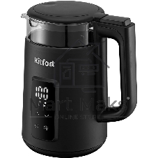Чайник электрический Kitfort КТ-6714 1.7л. 2200Вт черный корпус: стекло/металл/пластик