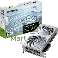 Видеокарта Gigabyte GeForce RTX 5060 Ti Eagle OC Ice, NVIDIA RTX 5060 Ti, 16 ГБ GDDR7, 128 бит, PCI-e 5.0, 1xHDMI, 3xDP, 2617 МГц