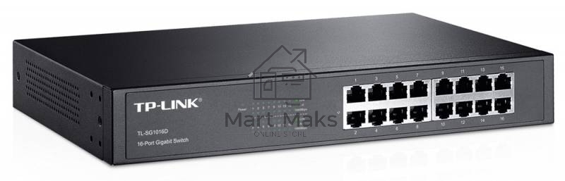 Коммутатор TP-Link SMB TL-SG1016D неуправляемый настольный/19U 16x10/100/1000BASE-T