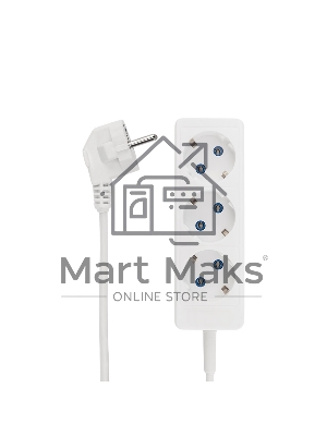 Удлинитель PROconnect STANDARD 3 гнезда, 5 м, 2х0.75 мм², б/з, белый