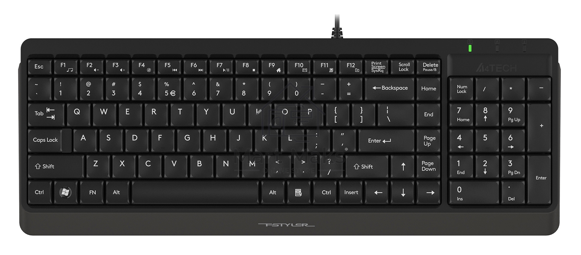 Клавиатура A4Tech Fstyler FK15 проводная, USB, черный