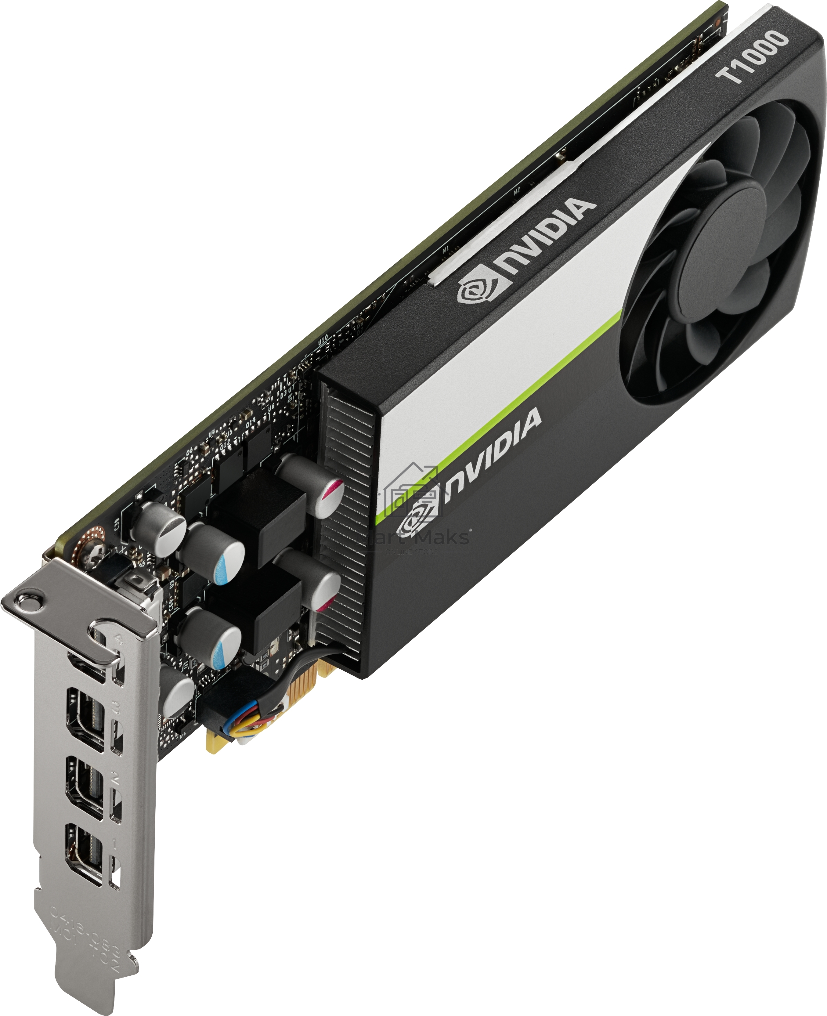 Видеокарта PNY GPU NVIDIA VCNT1000-8GB-SB PCI-Express 3.0 x16, LP8 GB GDDR6 128-bit, 4x Mini DP 1.4, 1x LP bracket.