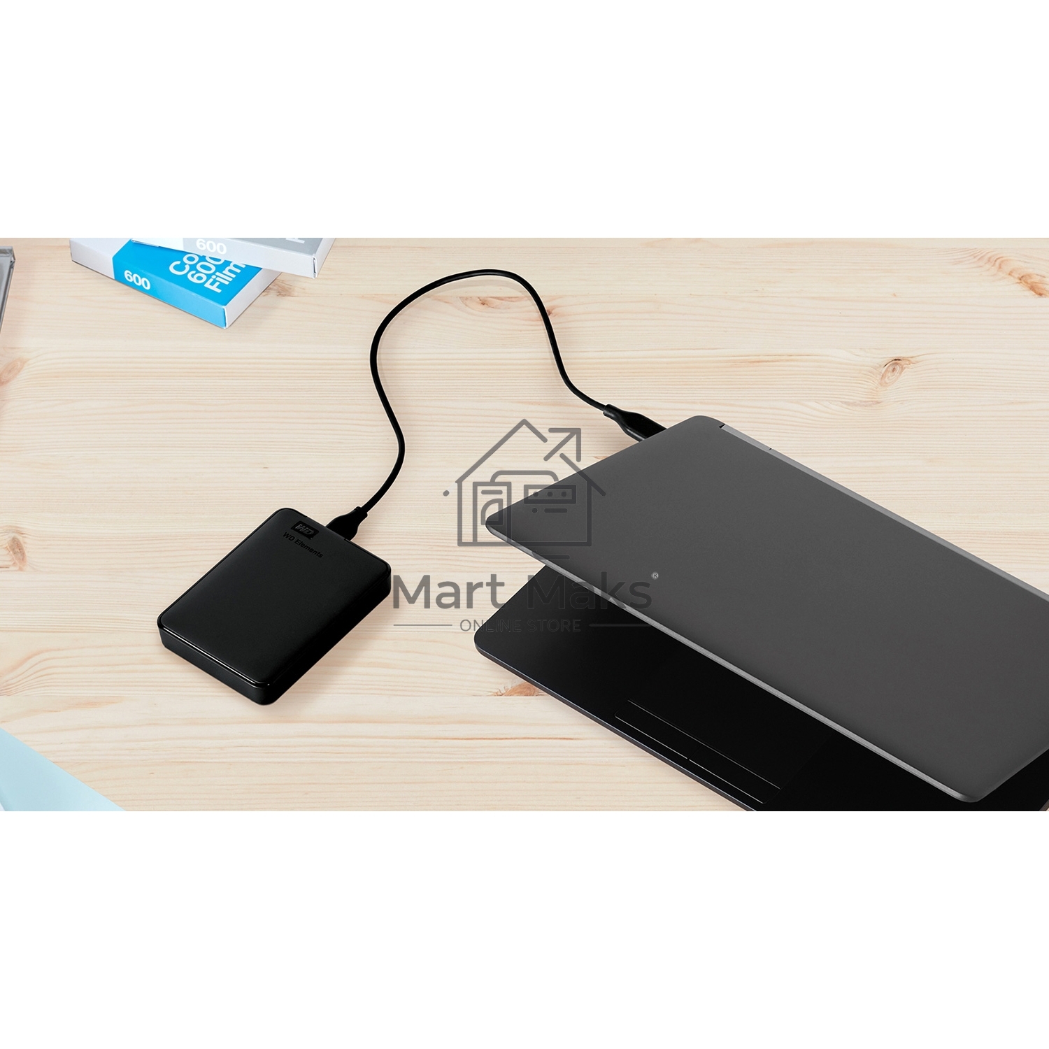 Внешний жесткий диск HDD WD 1Tb Original USB 3.0 WDBUZG0010BBK-WESN Elements Portable 2.5