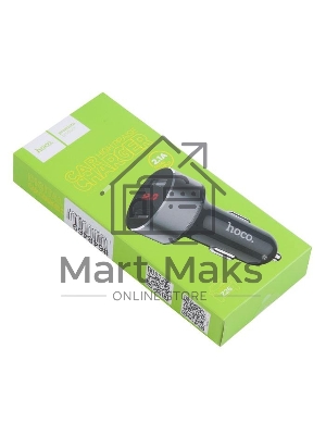 Авто ЗУ + LED дисплей/ HOCO HC-76605 Z26/ 2 USB/ Выход: 10.5W/ черный