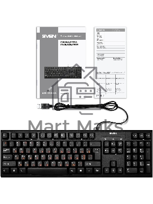 Клавиатура проводная SVEN KB-S300 / USB / WIRED / Black