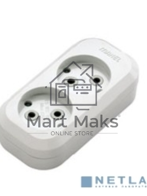 Колодка удлинителя 2 гнезда без заземления MAKEL MGP101