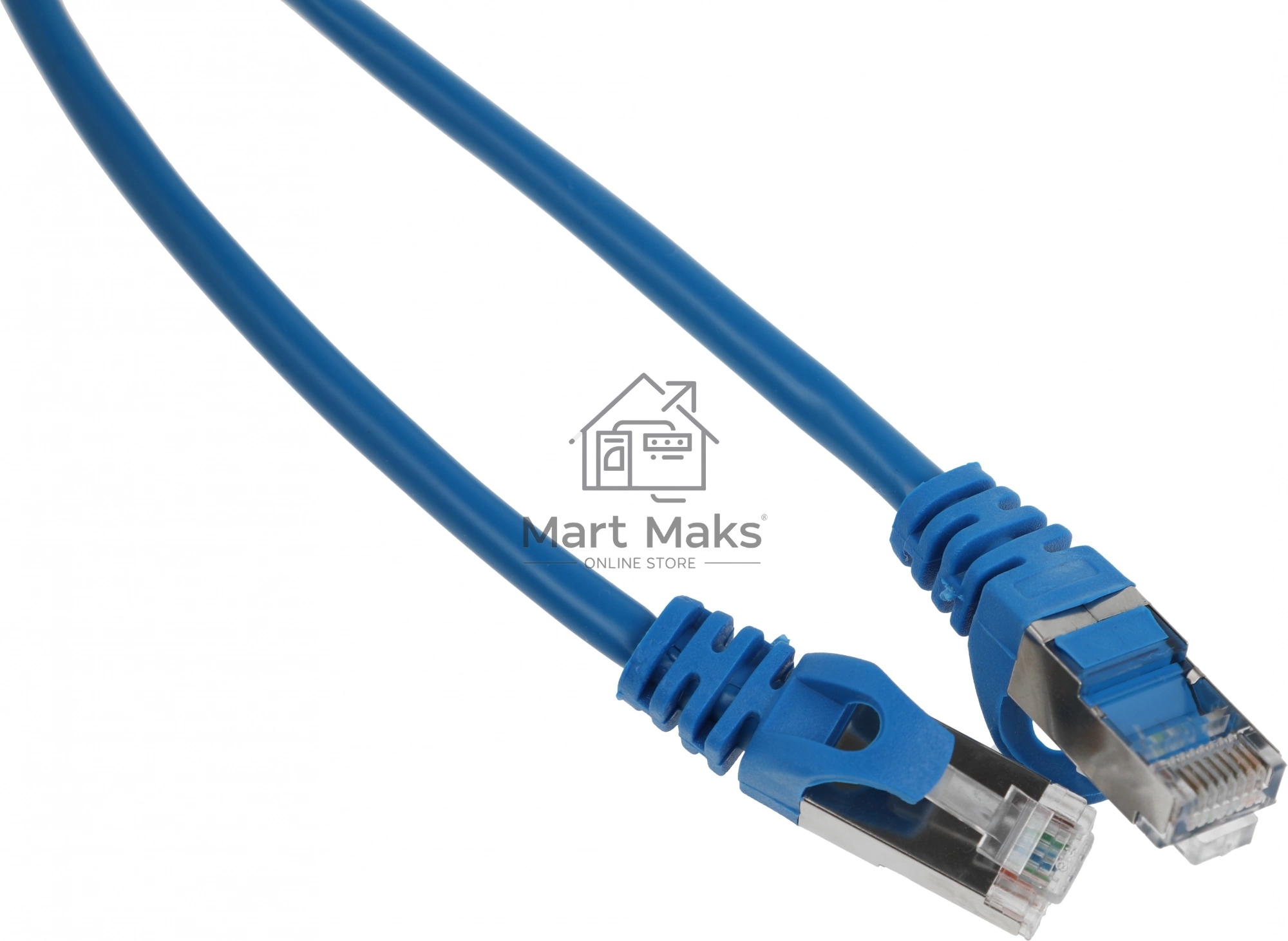 Патч-корд FTP Cablexpert кат.5e, 2м, литой, многожильный (синий)