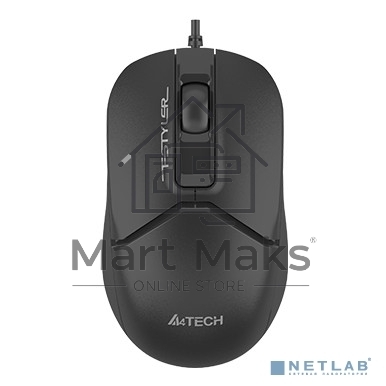 Мышь проводная A4Tech Fstyler FM12ST черный, 1200 dpi, USB, кнопки - 3