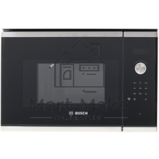 Встраиваемая микроволновая печь Bosch BFL524MS0 нержавеющая сталь, 20 л, 800 Вт, переключатели - поворотный механизм/сенсор