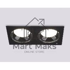 Светильник Ambrella light TN52344/2 SBK/GBK черный песок/черный глянец GX53 max 12W 220*115*25
