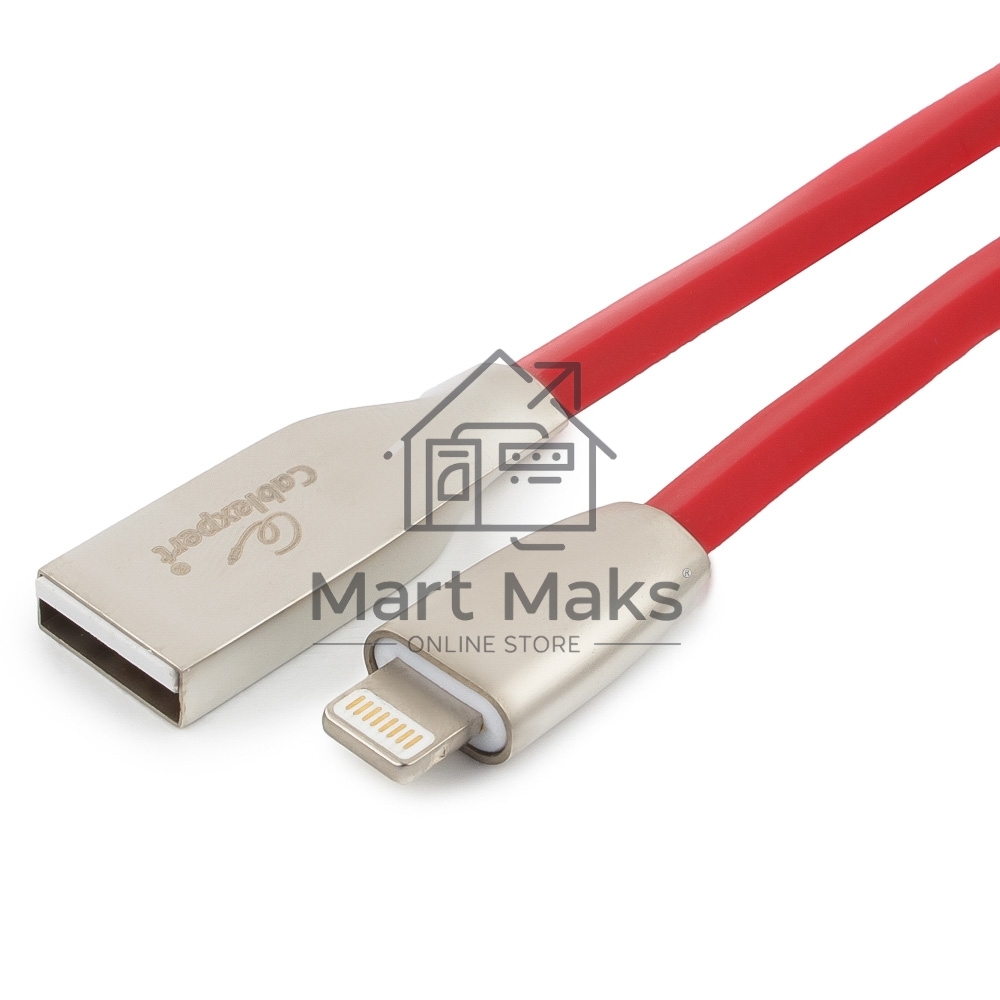 Кабель Cablexpert для Apple CC-G-APUSB01R-3M, AM/Lightning, серия Gold, длина 3м, красный, блистер