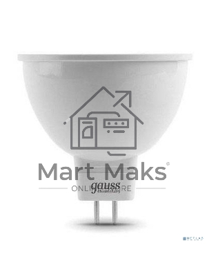Лампа светодиодная Gauss Elementary MR16 3.5Вт 4100К белый GU5.3 300лм 180-240В 16524 / 13524