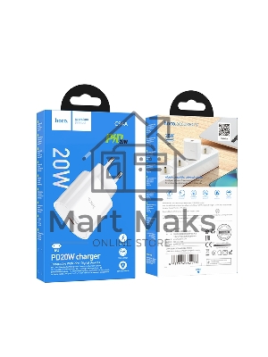 Зарядное устройство Hoco 20Вт, 3А, QC3.0/PD, 1хType-C, C94A, белый, коробка