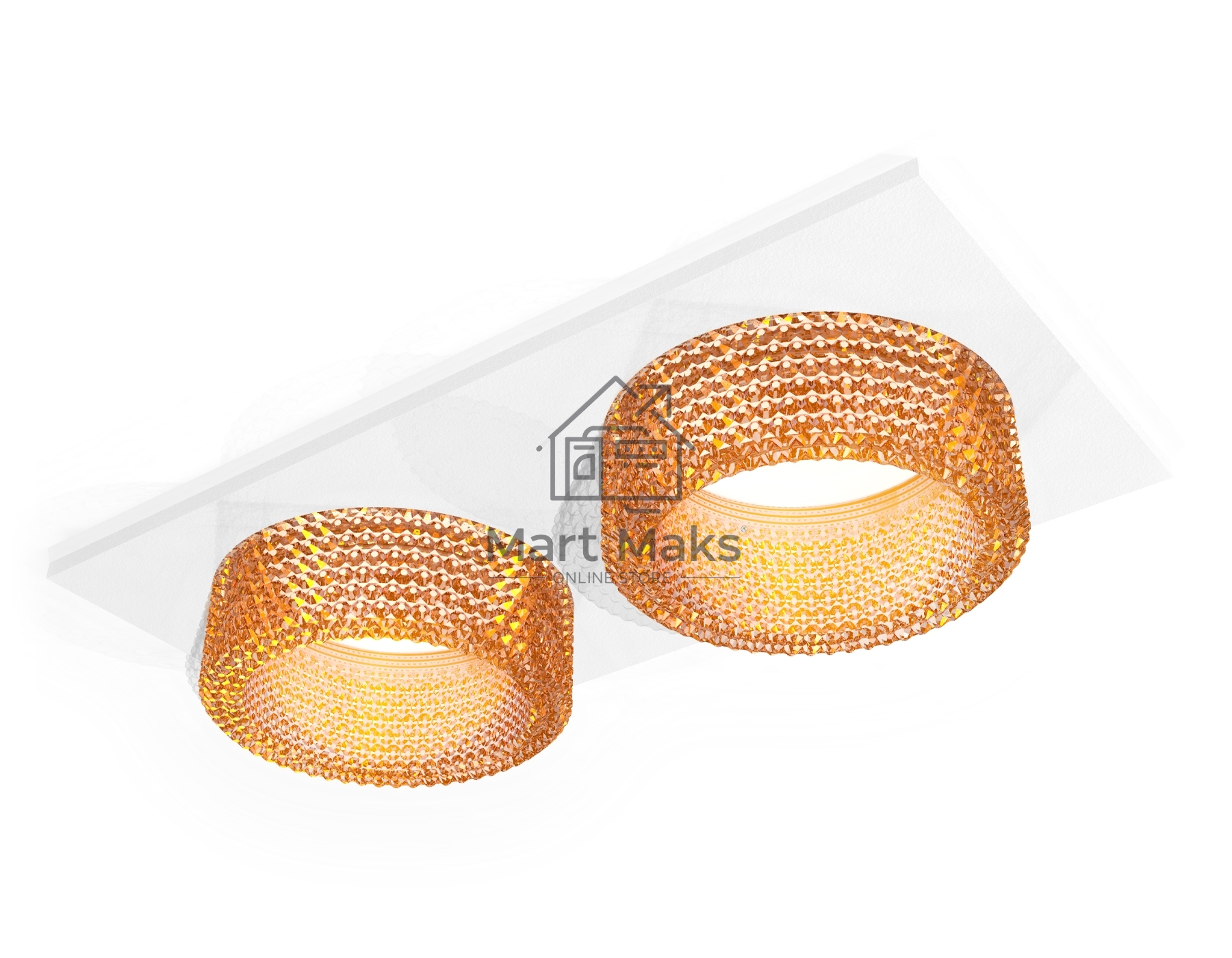 Комплект встраиваемого светильника Ambrella light XC6525044 SWH/CF белый песок/кофе MR16 GU5.3 (C6525, N6154)