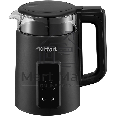 Чайник электрический Kitfort КТ-6714 1.7л. 2200Вт черный корпус: стекло/металл/пластик