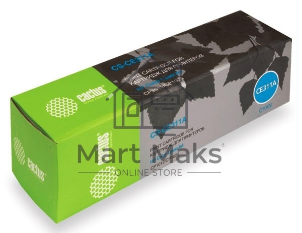 Картридж лазерный Cactus CS-CE311A голубой (1000 стр.) для HP LJ CP1012Pro/CP1025