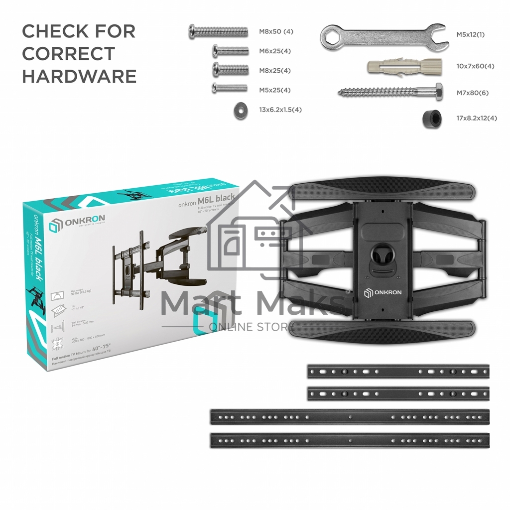 Кронштейн ONKRON M6L для телевизора 40