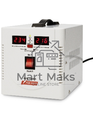 Стабилизатор напряжения Powerman AVS 1500D (1500ВА,12А,КПД 98%,циф. индикация вх./вых. напряж.)