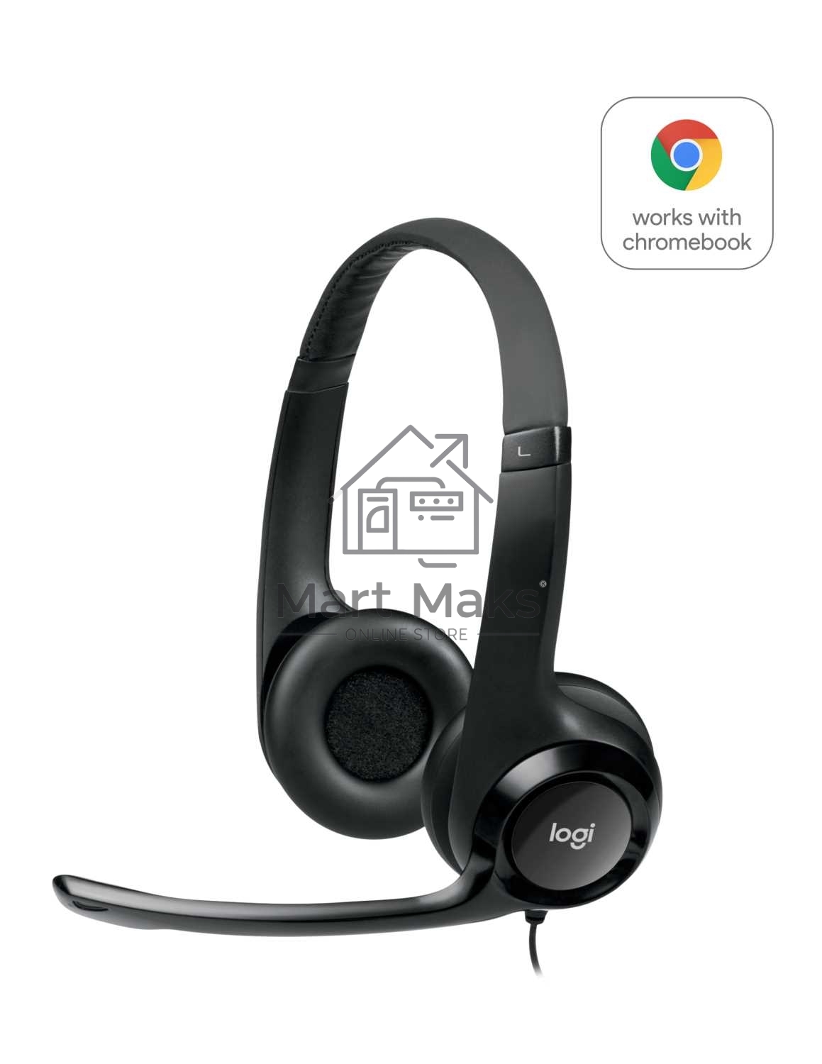 Гарнитура Logitech Headset Logitech H390 USB черный