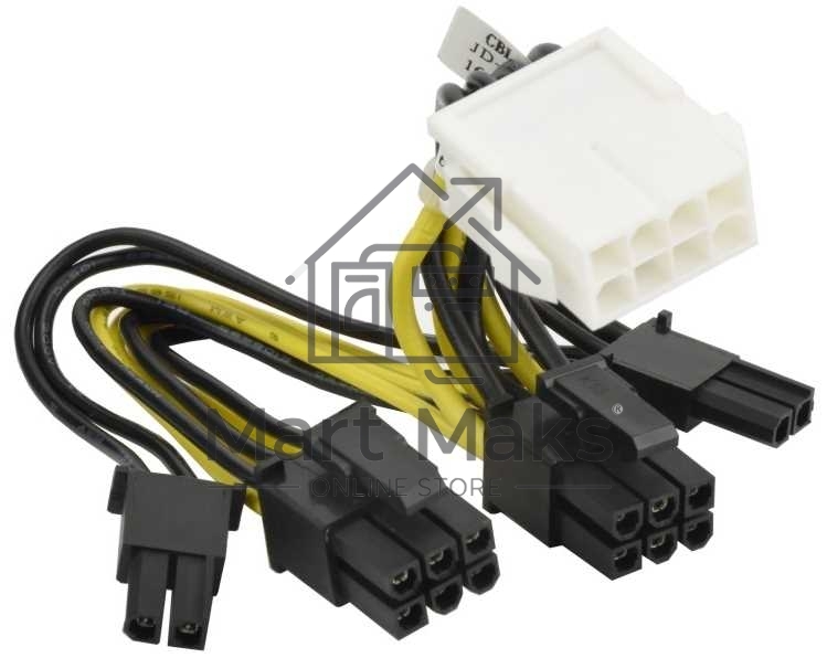 Кабель Supermicro CBL-PWEX-1040 PWYCB,GPU,2x4M/CPU to two (2x3F+2x1F)/PCIe,P4.2, 5CM,16/20AW
