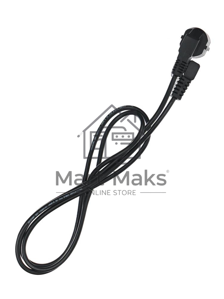 Кабель компьютер - розетка угловой 220V <1.8м> (Европейский стандарт) <TP021DA-1.8-BK>