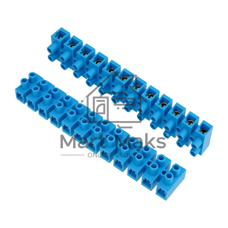 Клеммная винтовая колодка KВ-40 25-40, ток 100 A, полиэтилен синий Rexant (10 шт./уп.)