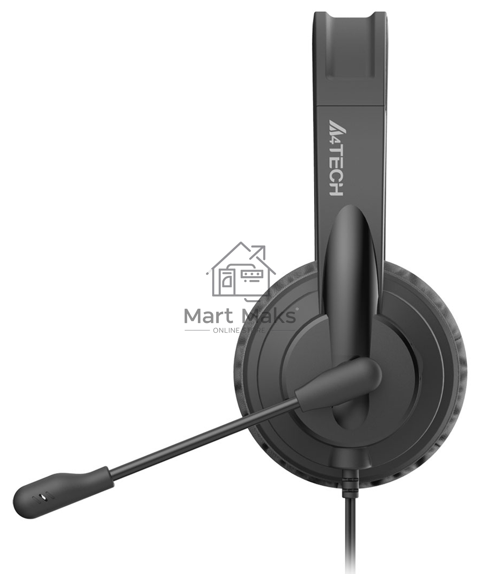 Наушники с микрофоном A4Tech HU-11 черный 2м накладные USB оголовье