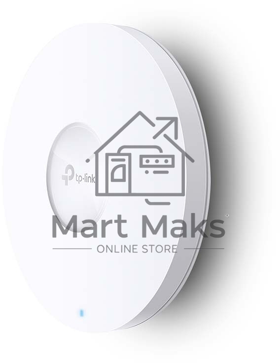 Точка доступа TP-Link 11AX dual-band ceiling access point, up to 1200 Mbit / s at 5 GHz and up to 574 Mbit / s at 2.4 GHz, 1 10/100/1000Mbps LAN port, support PoE 802.3at standard, support BSS coloring, Seamless Roaming, Mesh, Band Steering, Airtime Fairn